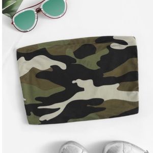 SHEIN camo tube top